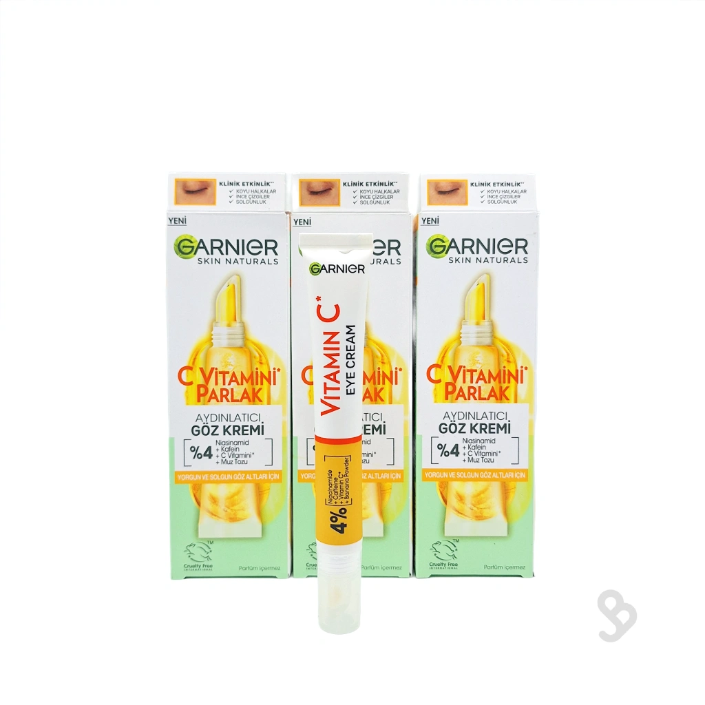 garnier-vitamin-c-eye-cream-packaging خرید کرم دور چشم ویتامین C گارنیر اصل برای رفع تیرگی