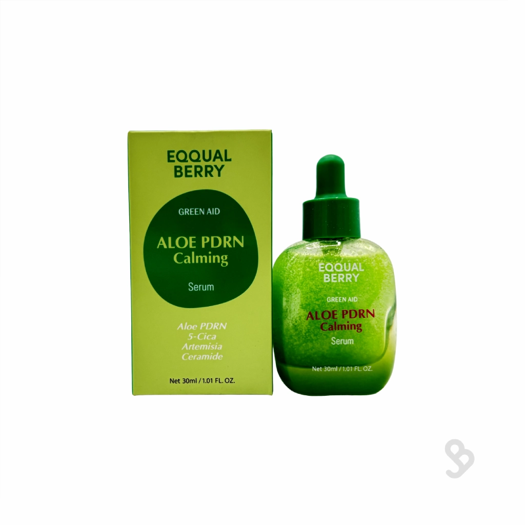 eqqualberry-aloe-pdrn-calming-serum-front سرم تسکین دهنده ایکوال بری | آتشنشان فوری برای قرمزی و التهاب پوست - تصویر 1