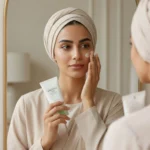 استفاده از کرم ضد جوش اسکین ۱۰۰۴ توسط خانم ایرانی