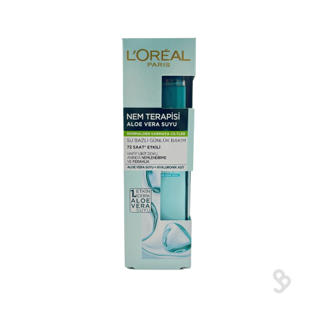 loreal-paris-hydra-genius-aloe-water-normal-combination-skin خرید سرم آبرسان آلوئه ورا لورال اصل برای پوست نرمال تا مختلط
