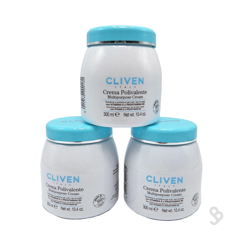 cliven-multipurpose-cream-300ml تصویر خلاقانه کرم چندکاره کلیون برای آبرسانی و ترمیم پوست