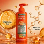 ترکیبات روغن مارولا و کراتین کرم گارنیر برای نرمی و درخشندگی مو