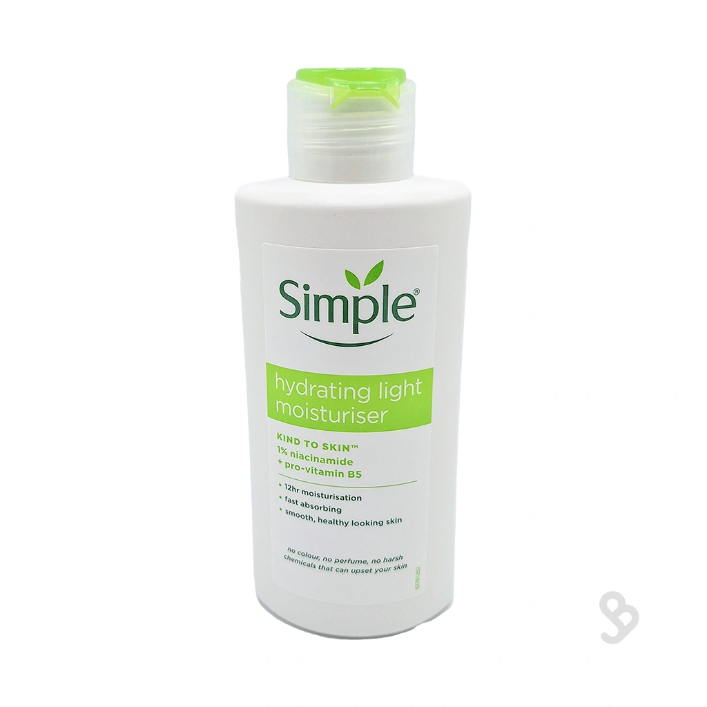 simple-hydrating-light-moisturiser-125ml تصویر خلاقانه کرم مرطوبکننده سبک سیمپل با نیاسینامید و B5