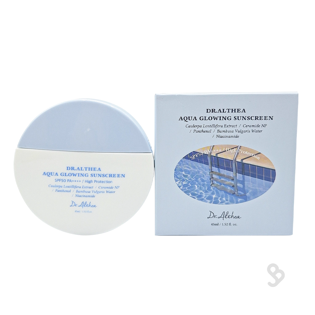 dr-althea-aqua-glowing-sunscreen-45ml ضدآفتاب آبرسان و درخشان دکتر التیا ۴۵ میلیلیتر