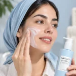 ماساژ شیر پاککن روی صورت برای پاکسازی ملایم